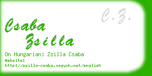 csaba zsilla business card